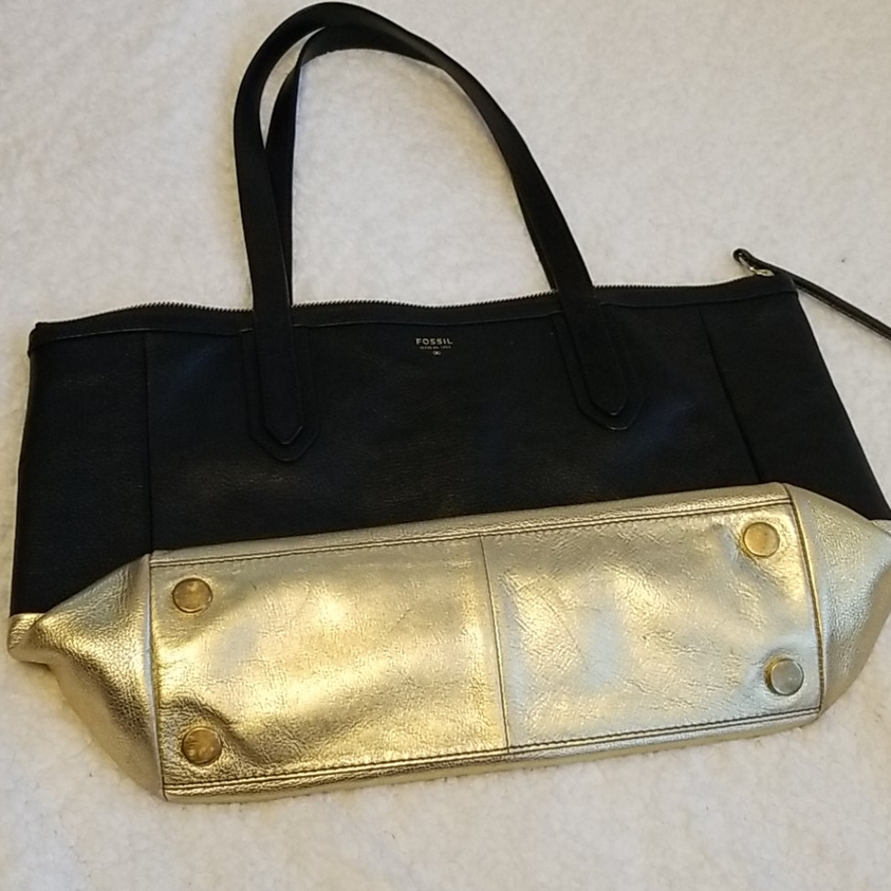 FOSSIL Sydney Metallic Shopper NWT - Picture 5 of 11